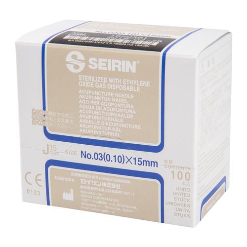 SEIRIN ® J15-Type - 0.10 x 15 mm, blue, 1015547 [S-J1015], Acupuncture Needles SEIRIN