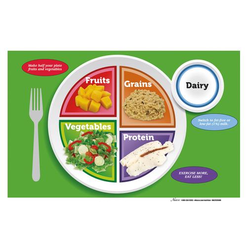 MyPlate Tear Pads/Place Mats, 1018322 [W44791TPP], Obesity and Eating Disorders Education