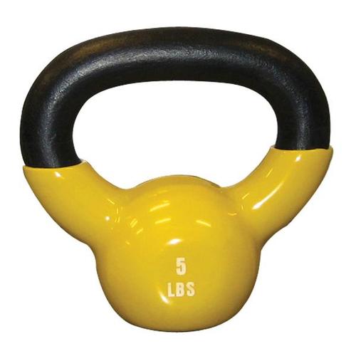 Cando Kettle Bell, 5 lb. - Yellow | Alternative to dumbbells, 1015412 [W67018], Weights